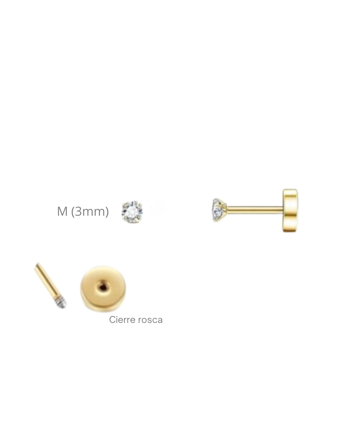 Mini studs en acero inoxidable