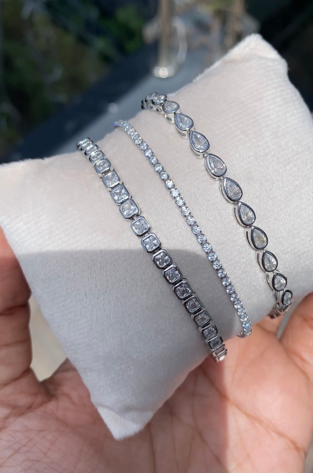 Square Bezel Tennis Bracelet