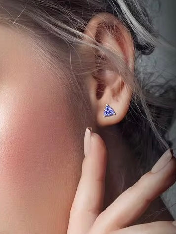 Tanzanita Studs - Plata 925