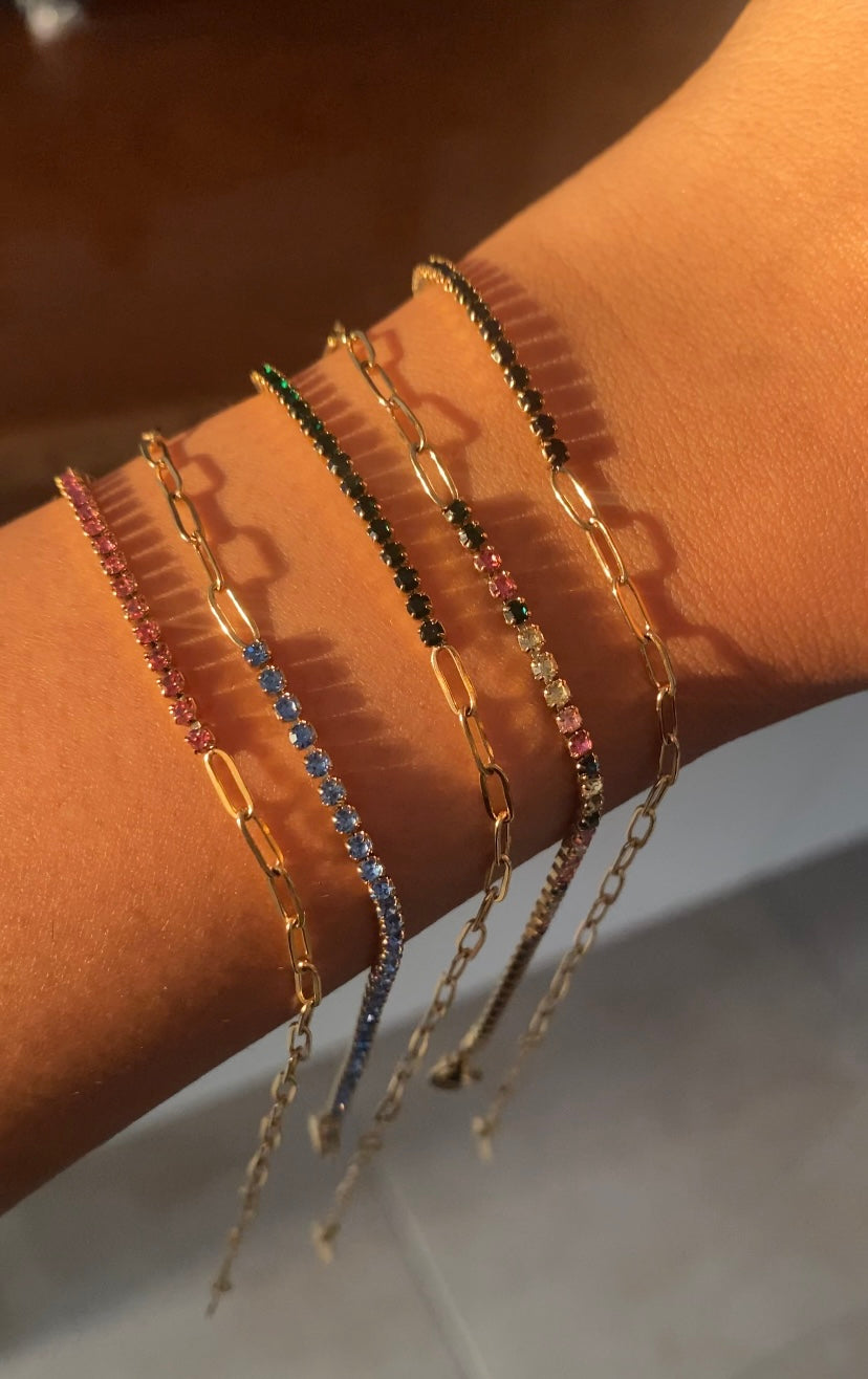 Pulsera Tennis/Paper clip