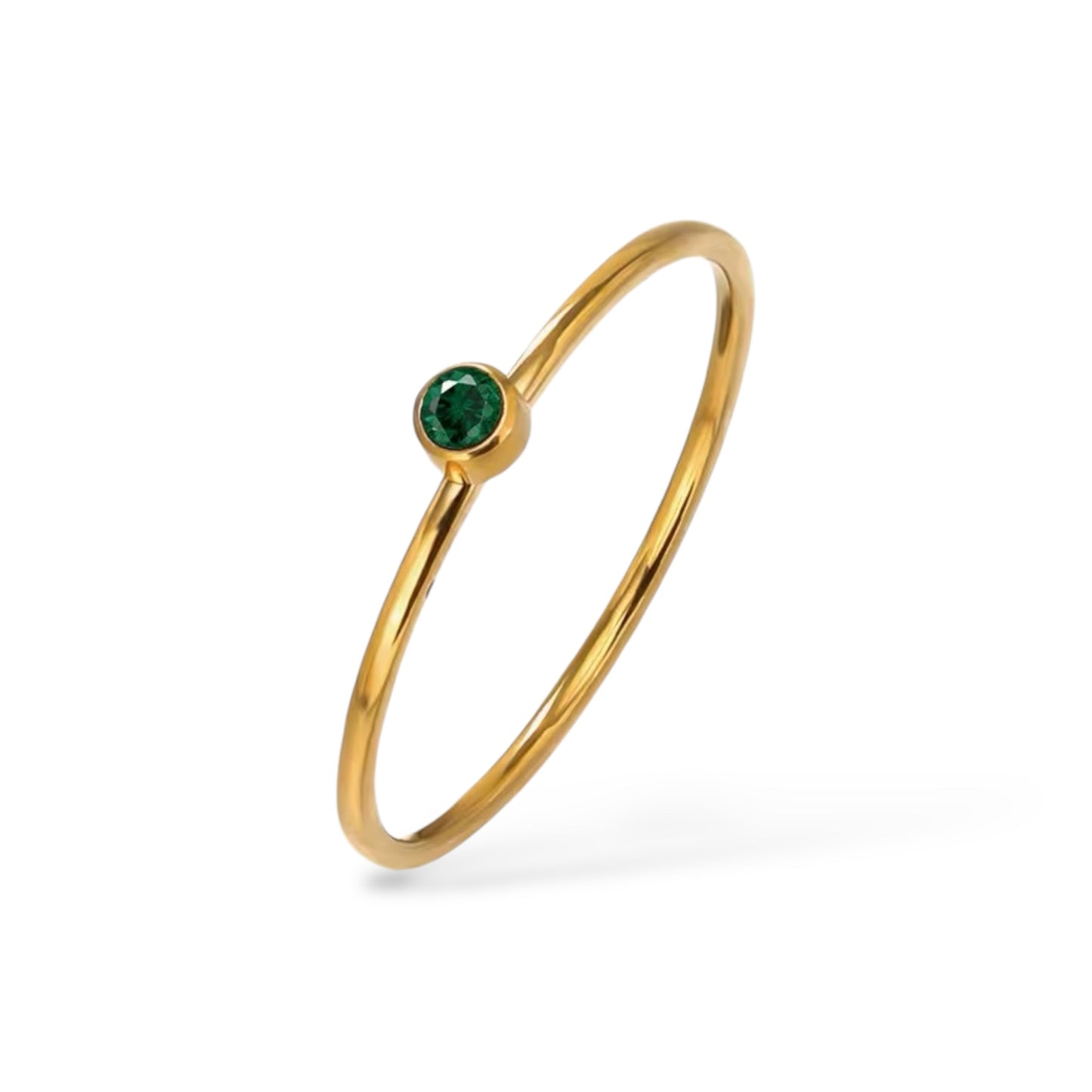 Anillo Fino Clásico - Acero Inoxidable con baño en oro 18k