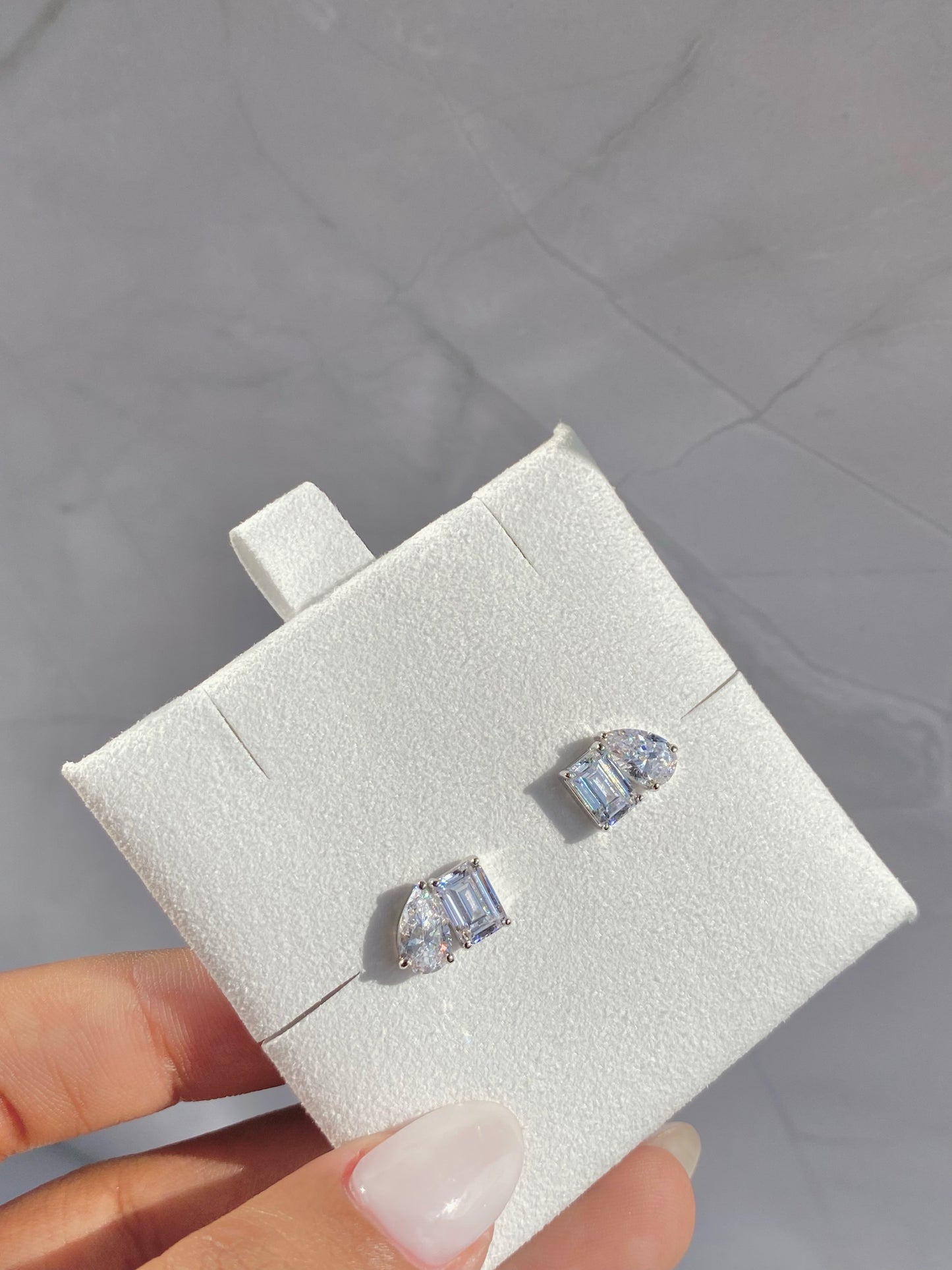Duo Cut Studs | Plata 925