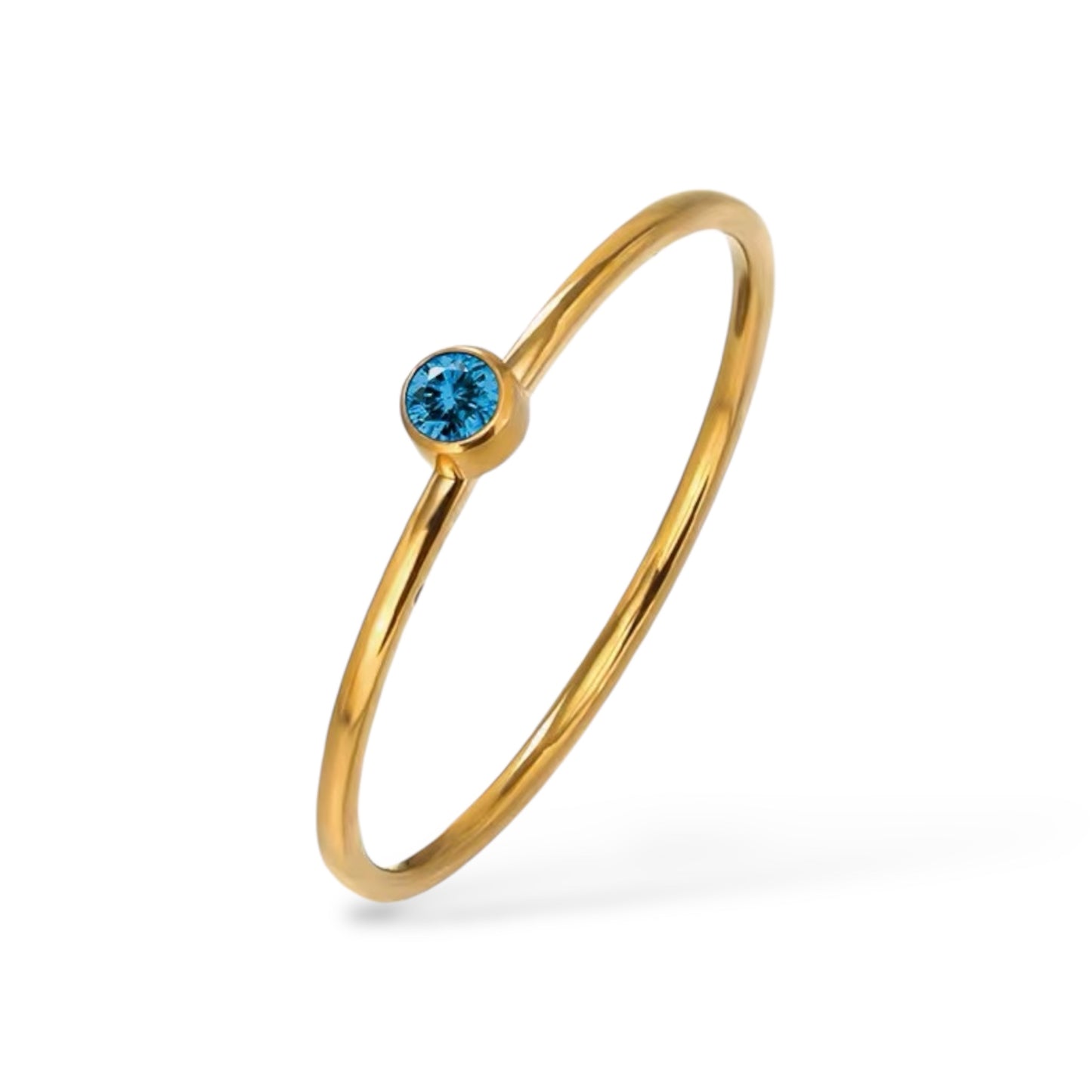 Anillo Fino Clásico - Acero Inoxidable con baño en oro 18k