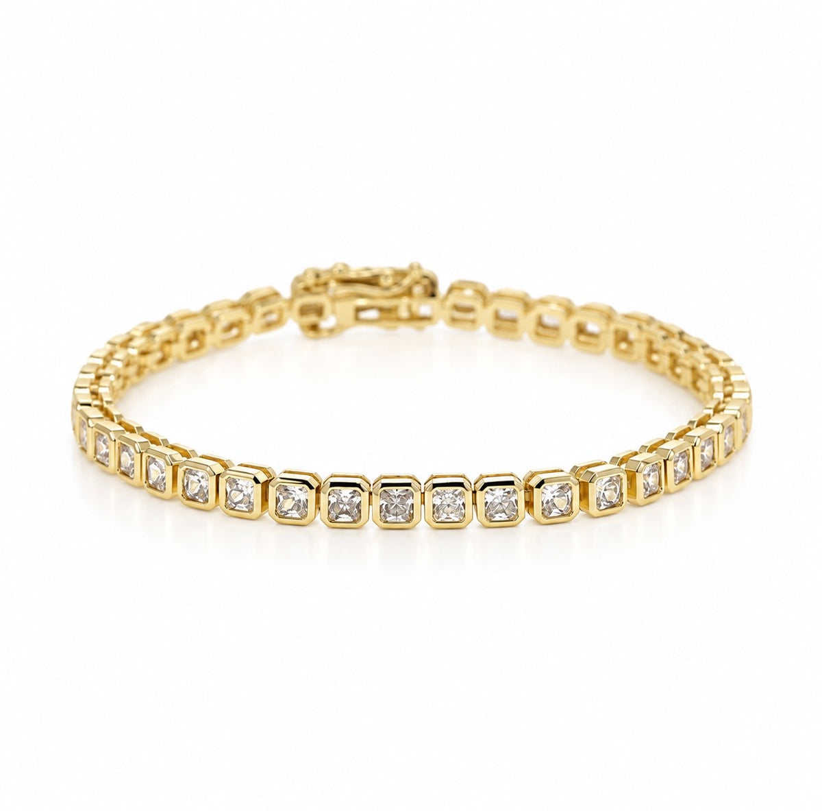 Square Bezel Tennis Bracelet