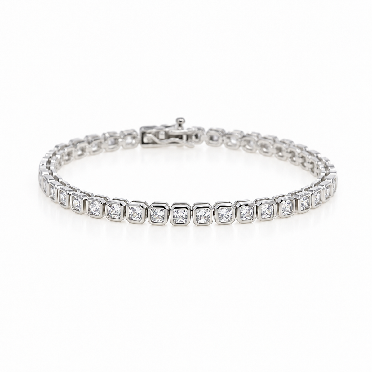 Square Bezel Tennis Bracelet