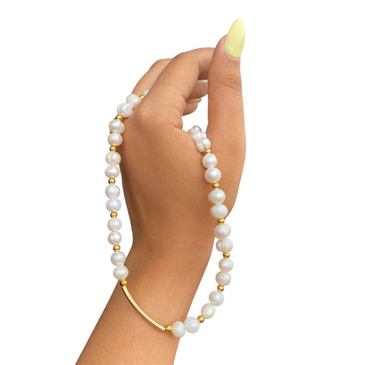 Necklace Natural Stone - Pearls