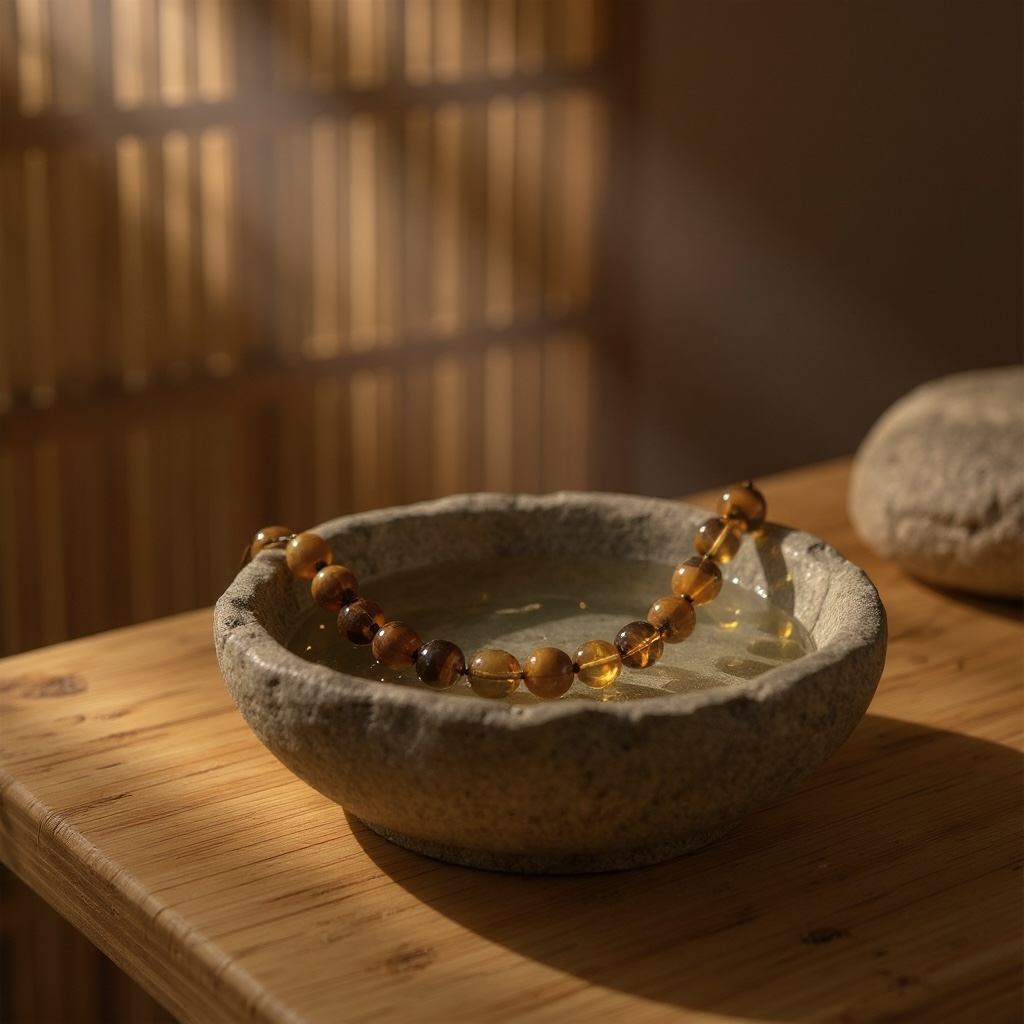 Necklace Natural Stone - Ojo de tigre 10mm
