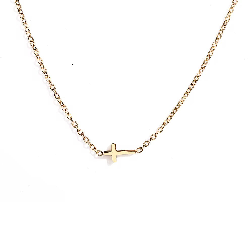 Necklace Cruz - Acero Inoxidable con baño en oro 18k
