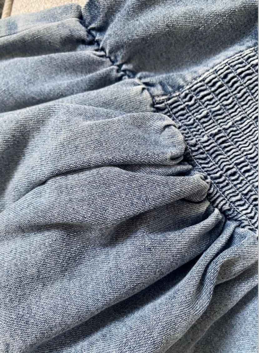 Peplum Denim Top