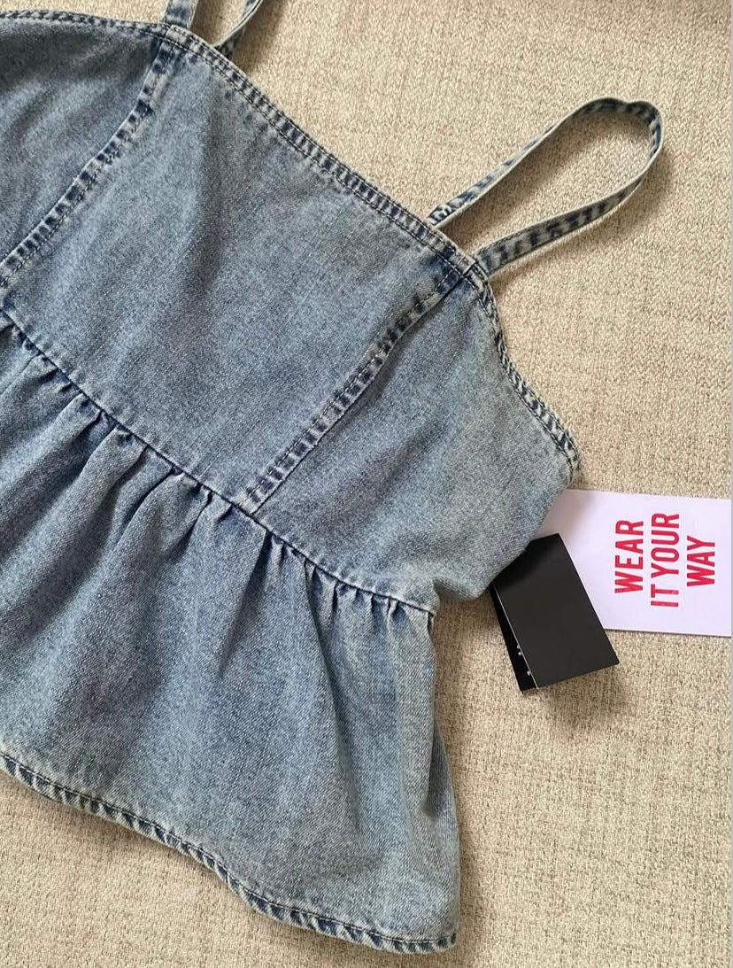 Peplum Denim Top