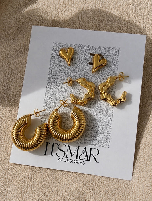 SET 3 | Aretes Acero inoxidable