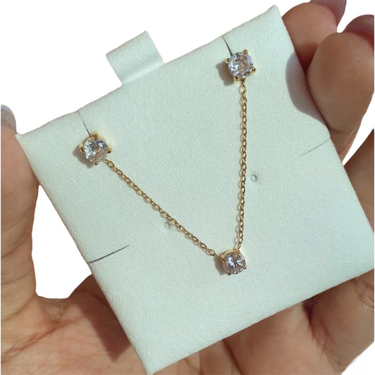 Set completo | Acero inoxidable con baño en oro 18k