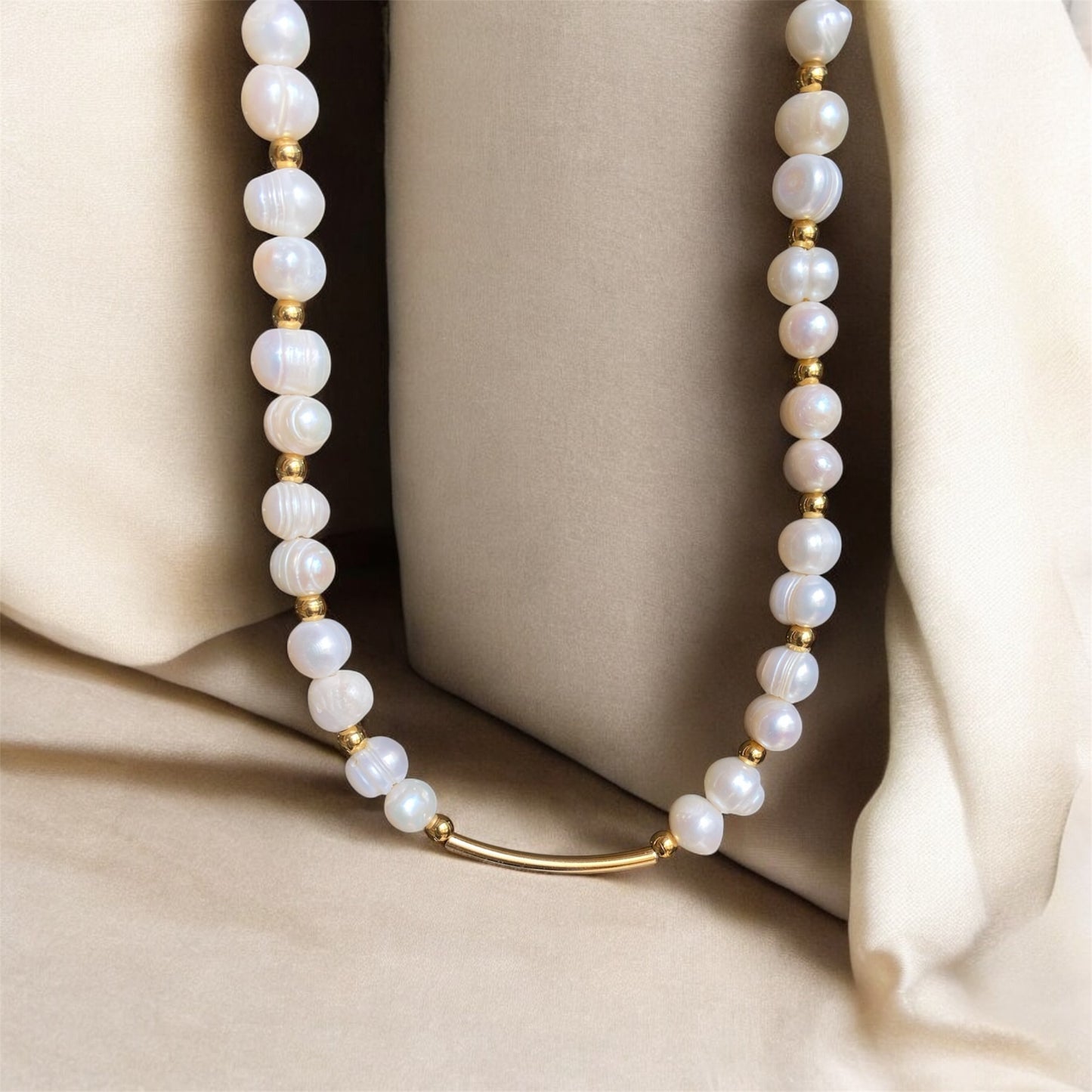 Necklace Natural Stone - Pearls
