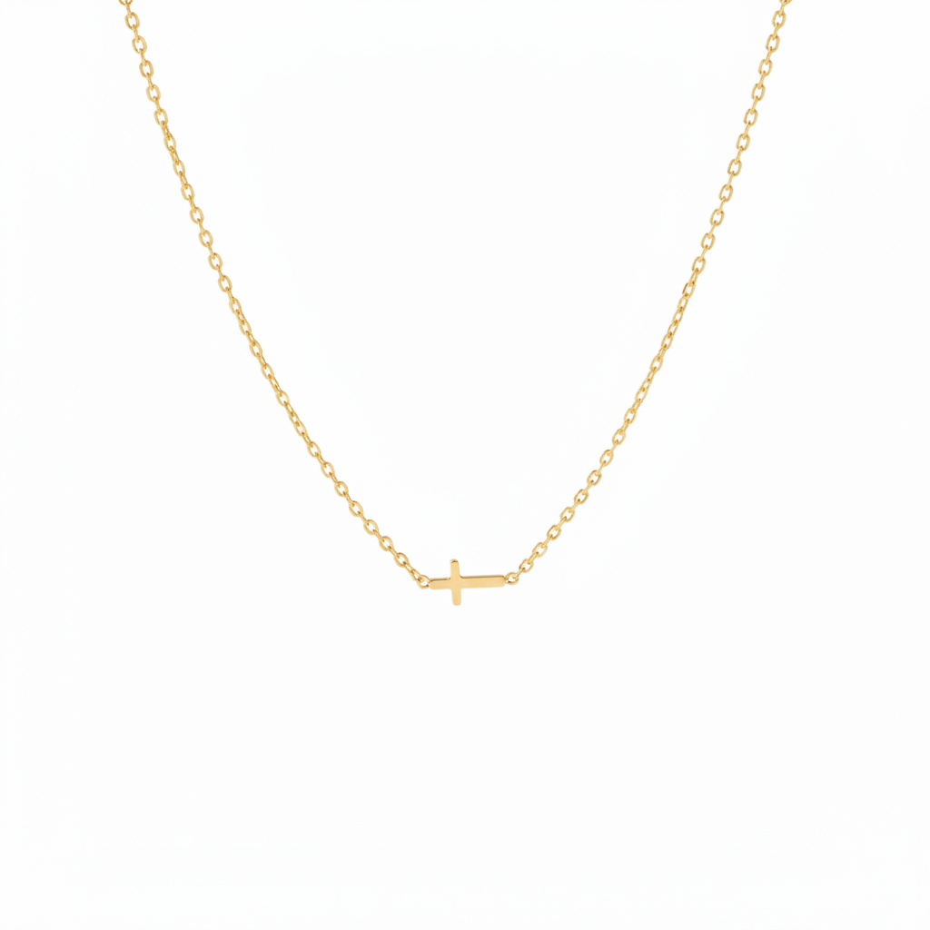 Necklace Cruz - Acero Inoxidable con baño en oro 18k