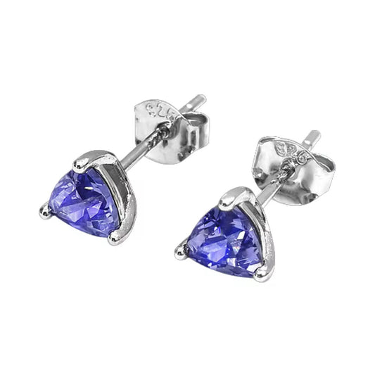 Tanzanita Studs - Plata 925