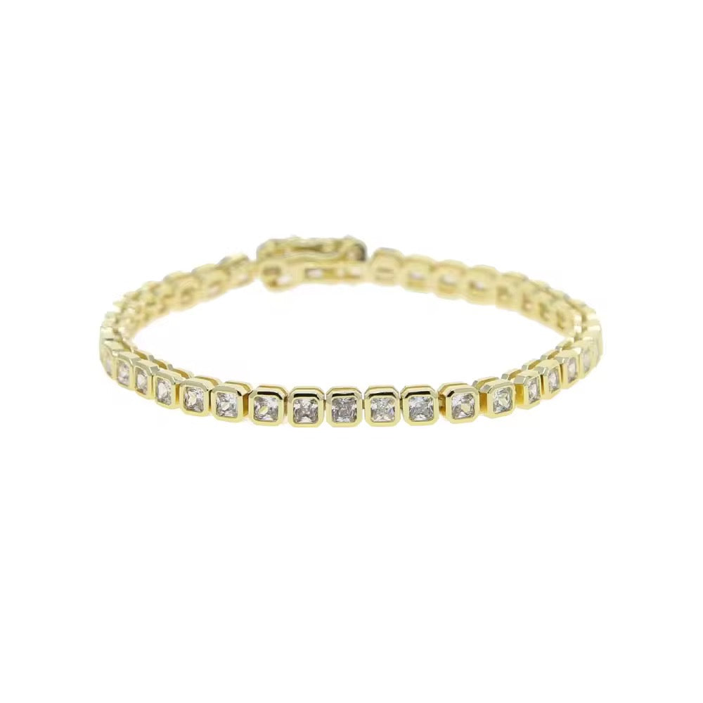 Square Bezel Tennis Bracelet