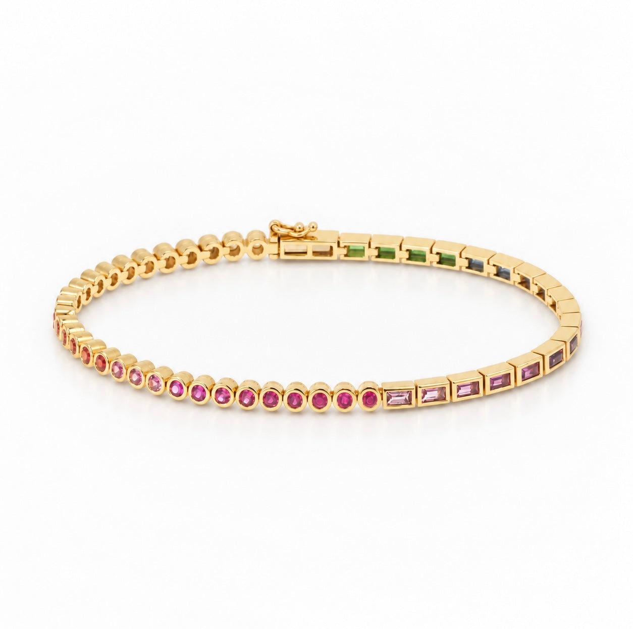 Bezel Rainbow Bracelet