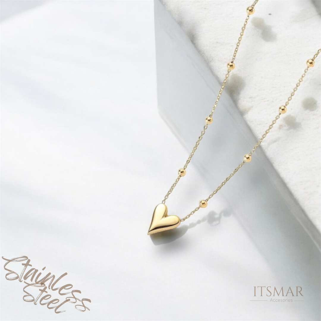 Necklace en acero inoxidable | Dije corazón